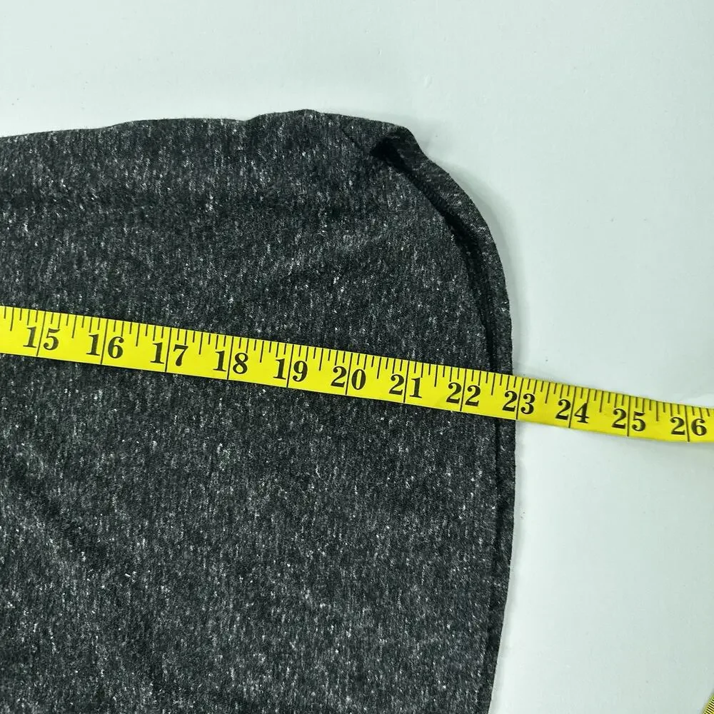 Victoria Secret Top Shirt Womens Small‎ Grey Henley Scoop Neck Soft Flax